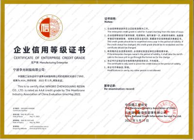 中國膜工業協會評價AAA